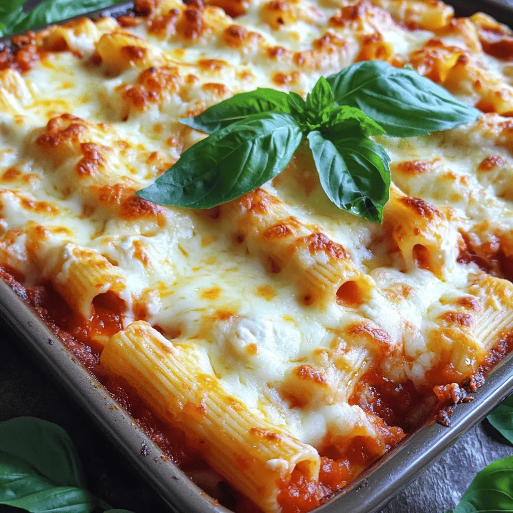 Three Cheese Baked Ziti Simple and Flavorful Recipe