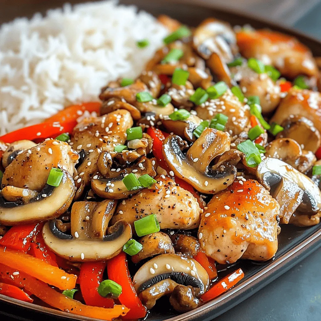 Black Pepper Chicken with Mushrooms Flavorful Twist