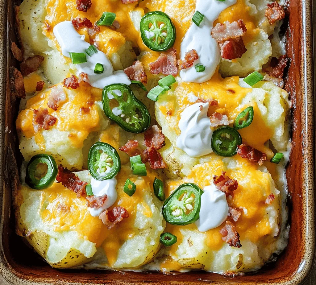 Imagine a dish that combines the comforting essence of creamy mashed potatoes with the irresistible flavors of jalapeno poppers. Introducing Jalapeno Popper Smashed Potatoes—a scrumptious twist on a classic comfort food that will tantalize your taste buds and elevate your dining experience. This dish is designed for those who adore a little heat paired with a rich, cheesy base. The fusion of creamy, cheesy flavors with a spicy kick from fresh or pickled jalapenos makes these smashed potatoes an ideal side dish for gatherings or cozy nights in.