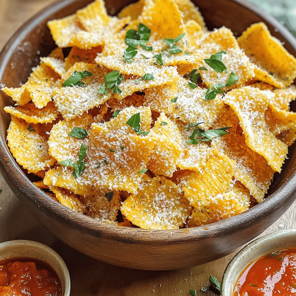 To make air fryer pasta chips, you need simple ingredients. First, get 8 oz. of uncooked pasta. Bowtie or rotini work best for this recipe. Next, you