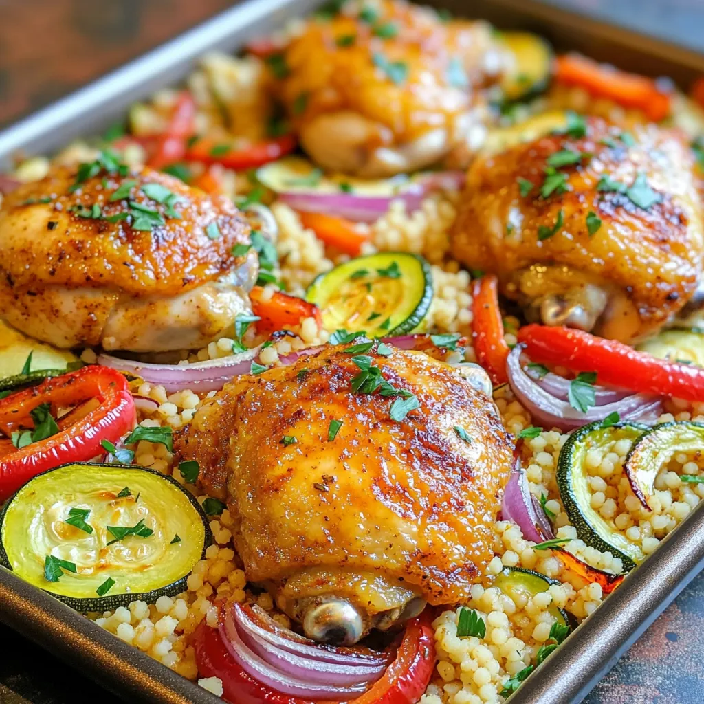 Flavorful Sheet-Pan Harissa Chicken with Couscous