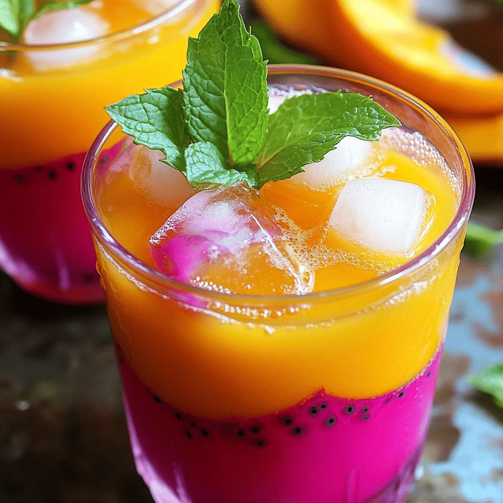 Mango Dragonfruit Refresher Simple and Tasty Recipe