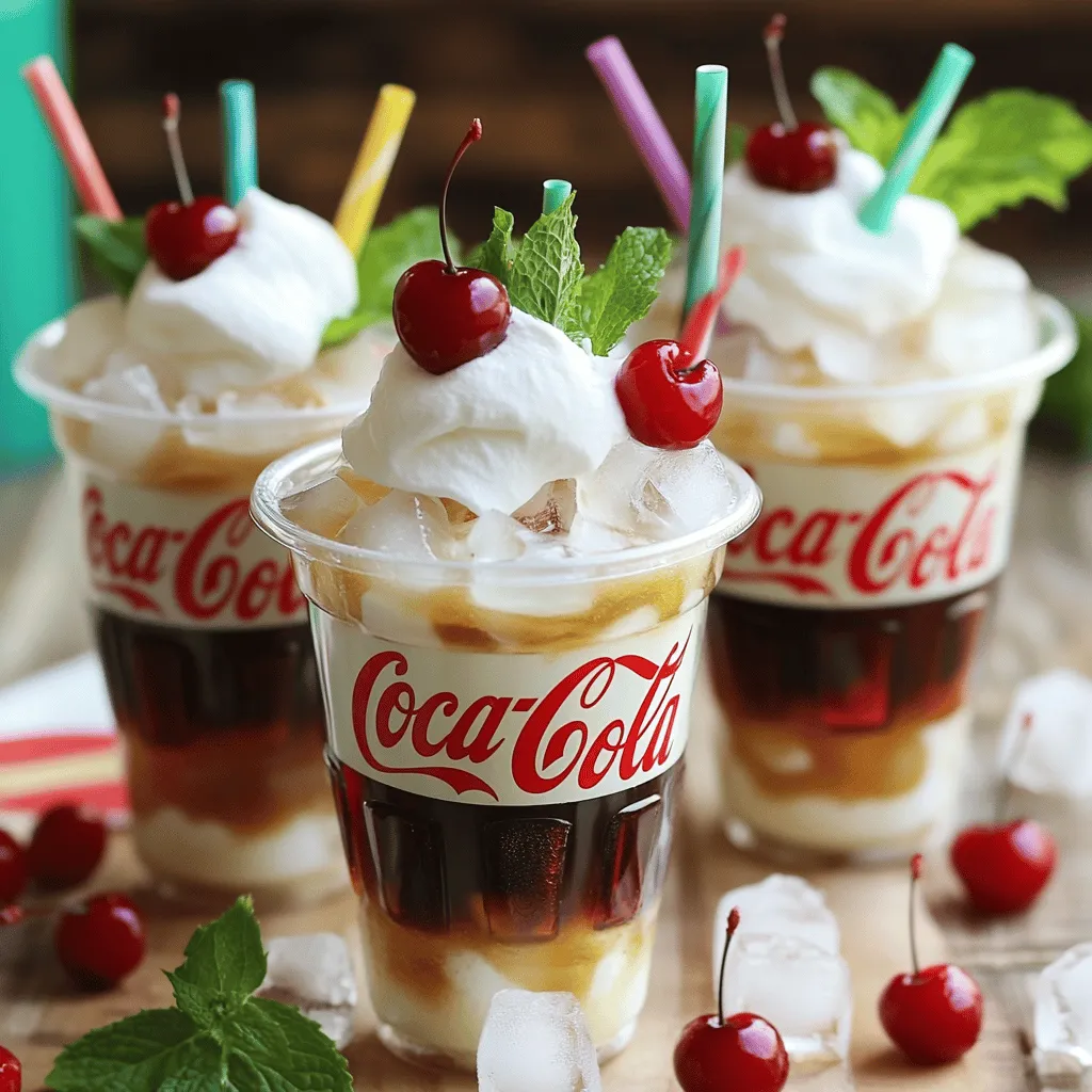 Viral Fluffy Coke is a fun drink that blends soda with a fluffy texture. You need simple ingredients to make it. The fluffy coke ingredients are Coca-Cola, gelatin, cold water, sugar, and vanilla extract. You can also use whipped cream and a cherry for extra flair.