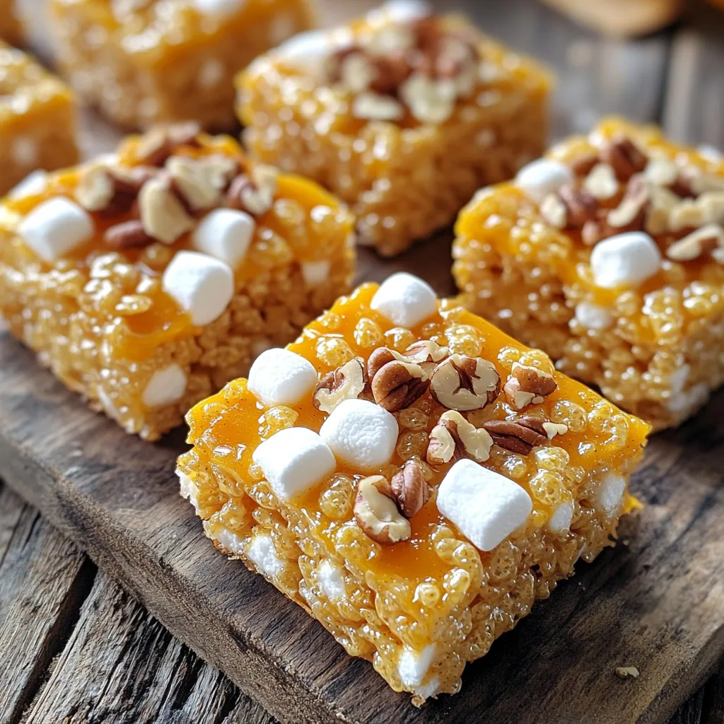 Pumpkin Spice Rice Krispie Treats Tasty Fall Snack
