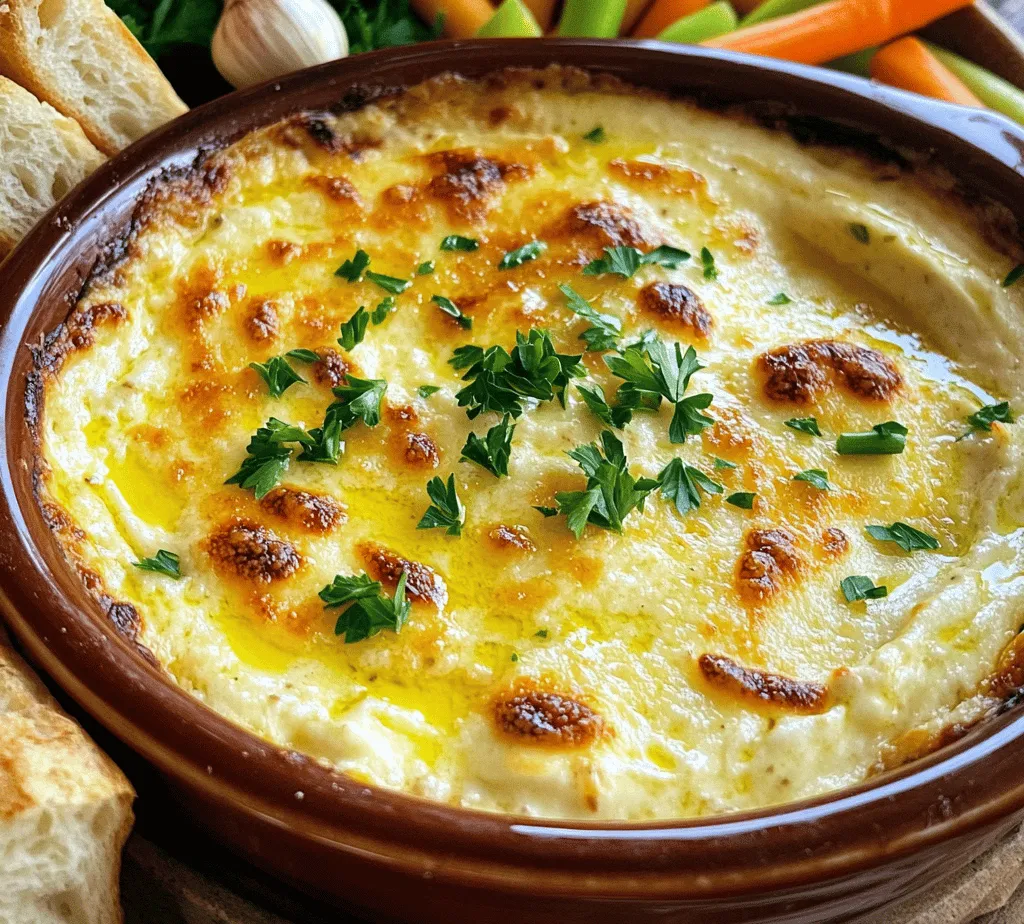 Dips have become a staple at social gatherings, celebrations, and festive occasions, beloved for their versatility and ability to bring people together. From casual get-togethers to formal events, a well-crafted dip can elevate any spread, making it more enticing and enjoyable. One standout option that has captured the hearts of many is the Cheesy Roasted Garlic Dip. This delectable, creamy appetizer not only tantalizes the taste buds but also beckons guests to gather around the snack table for a flavorful experience.