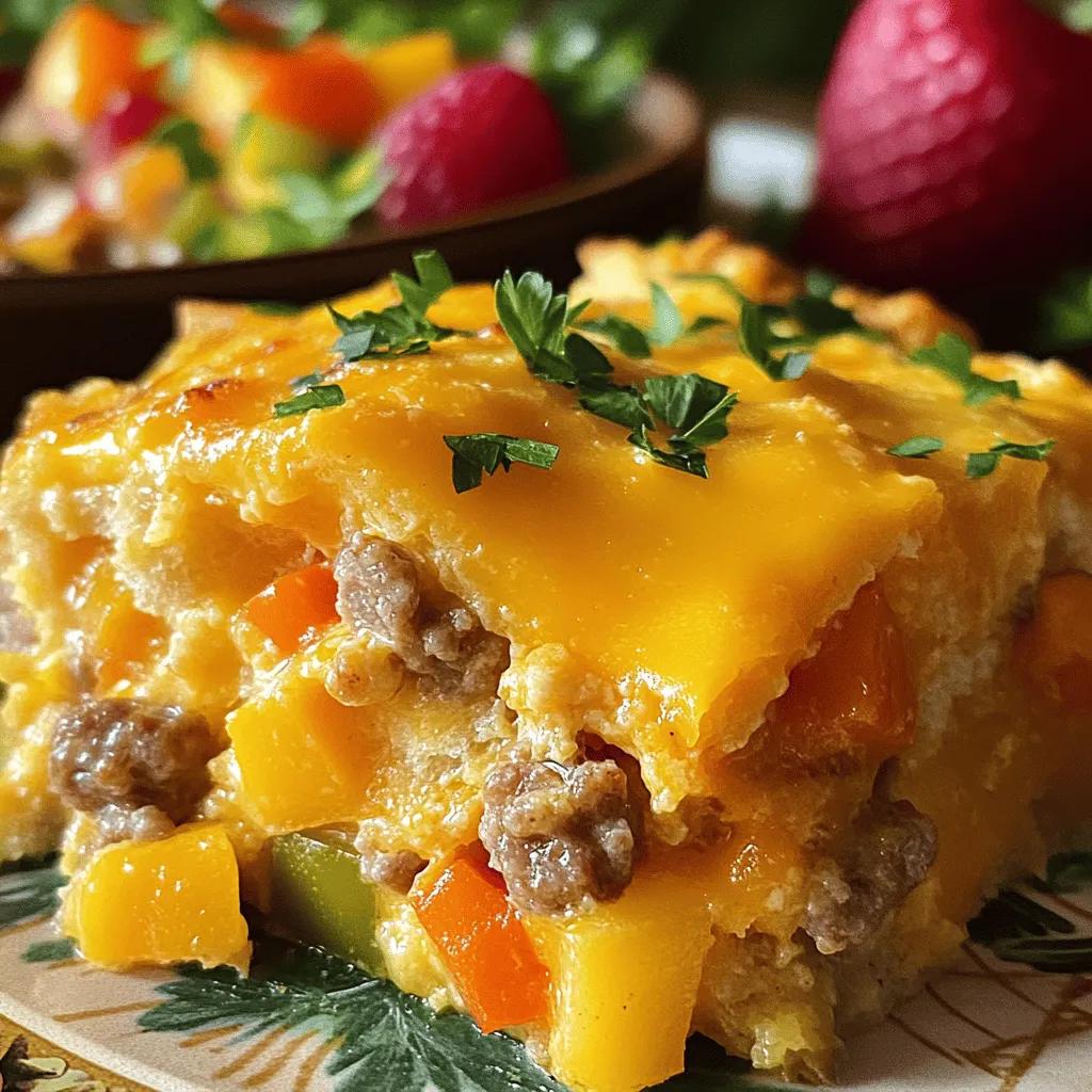 - 6 slices of whole-grain bread - 8 large eggs - 2 cups milk (dairy or plant-based) - 1 cup shredded cheddar cheese