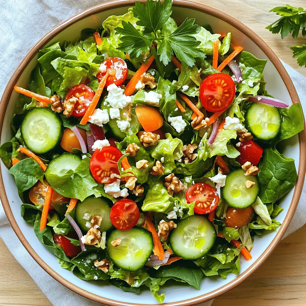 Fresh Simple Garden Salad Healthy and Easy Recipe