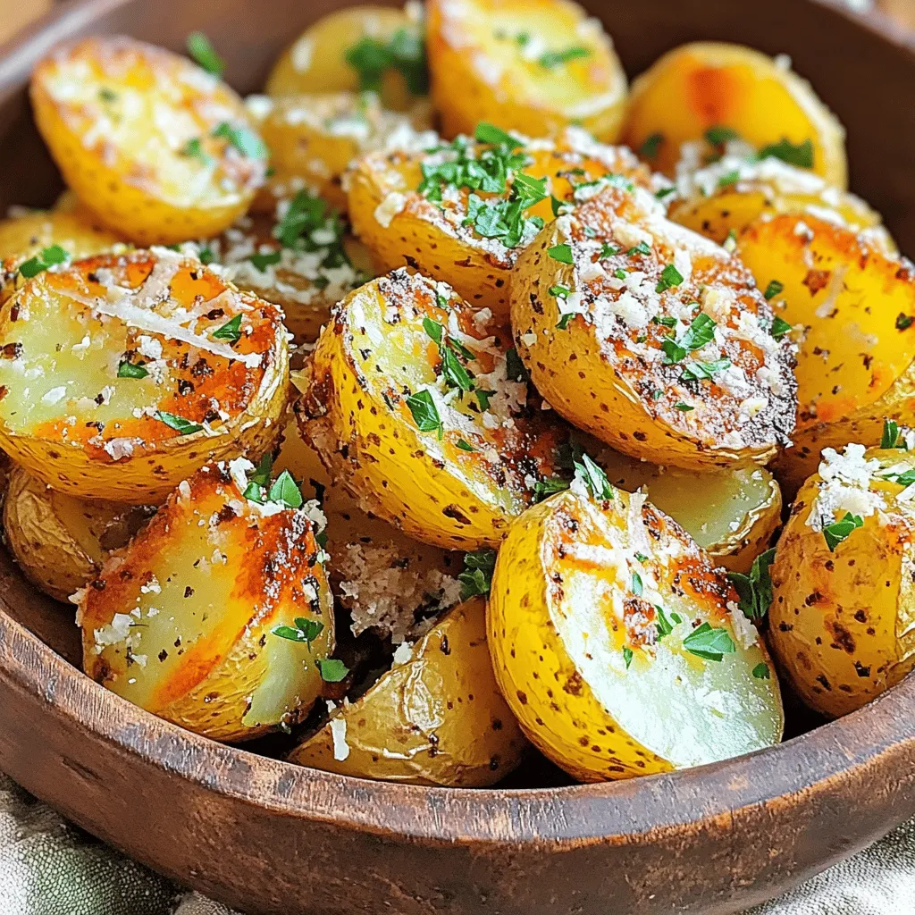 Garlic Parmesan Roasted Potatoes Crispy and Flavorful