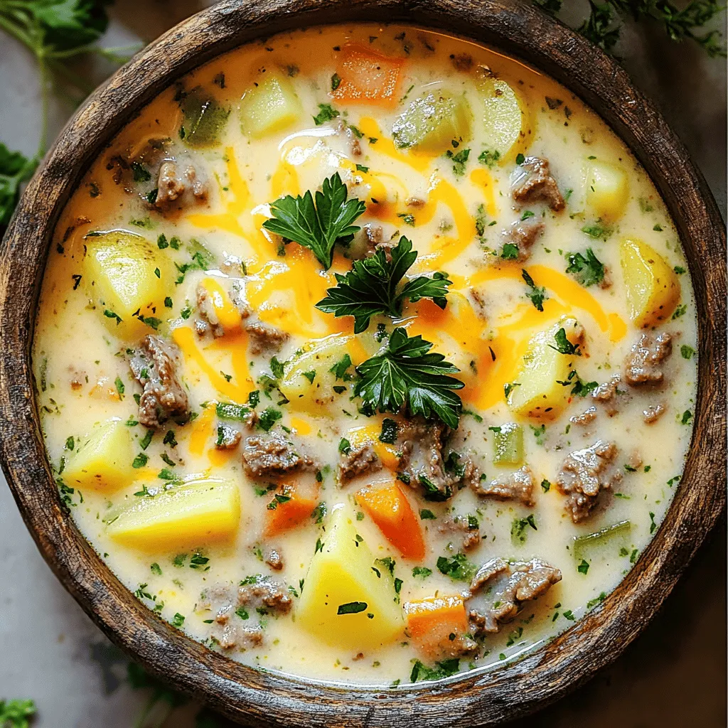 Comfort in a Bowl: Cheesy Beef and Potato Soup Recipe