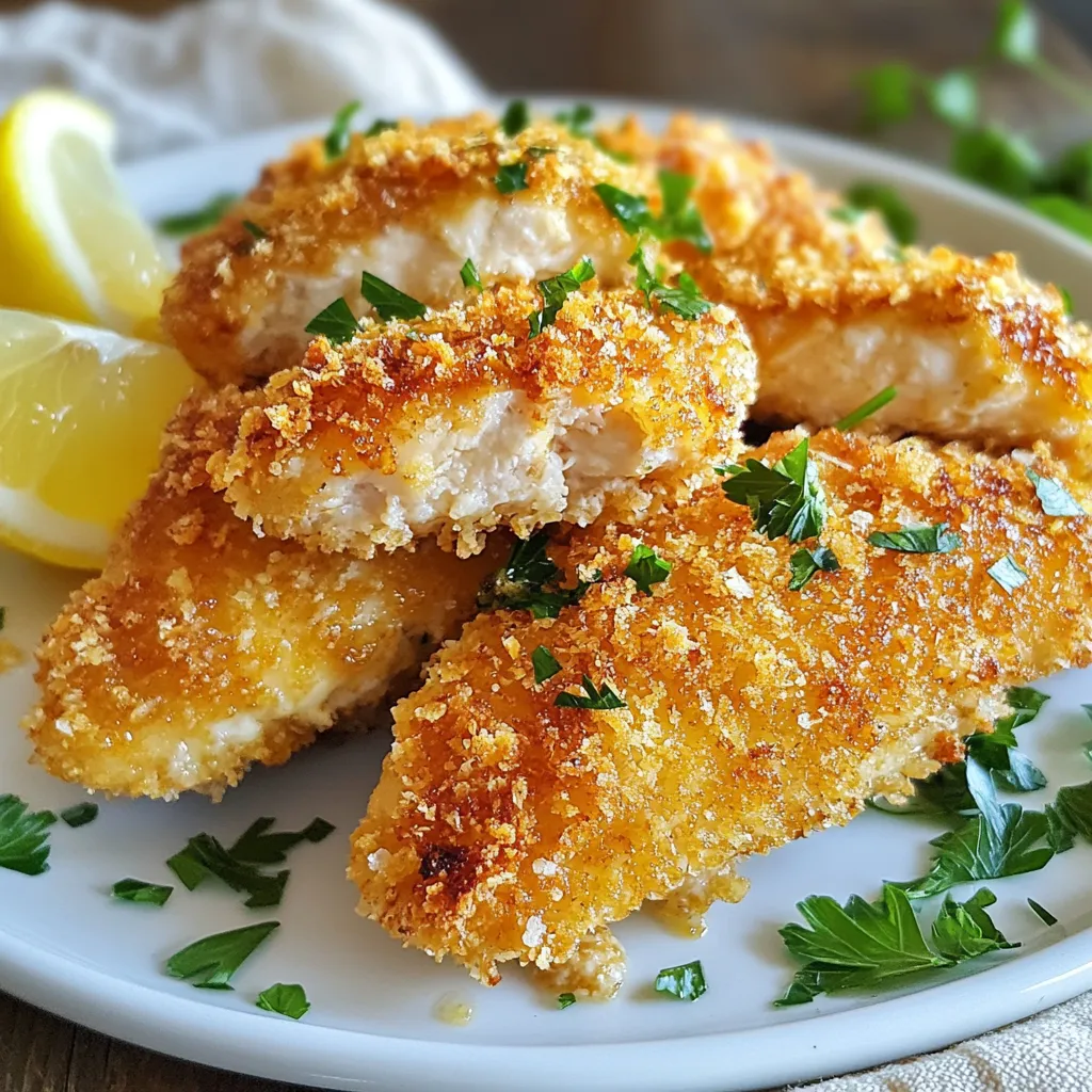 Crispy Parmesan Chicken with Garlic Sauce Delight
