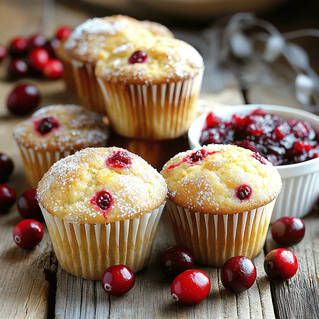 To make these tasty muffins, you need a few key items. Here’s the list: - 1 ½ cups all-purpose flour - ¾ cup granulated sugar - ½ cup unsalted butter, softened - 2 large eggs - ½ cup fresh cranberries, chopped - 1 orange, juiced and zested - ½ cup buttermilk (or milk with a splash of vinegar) - 1 teaspoon baking powder - ½ teaspoon baking soda - ½ teaspoon salt - ¼ teaspoon ground cinnamon - Optional: sugar for sprinkling on top