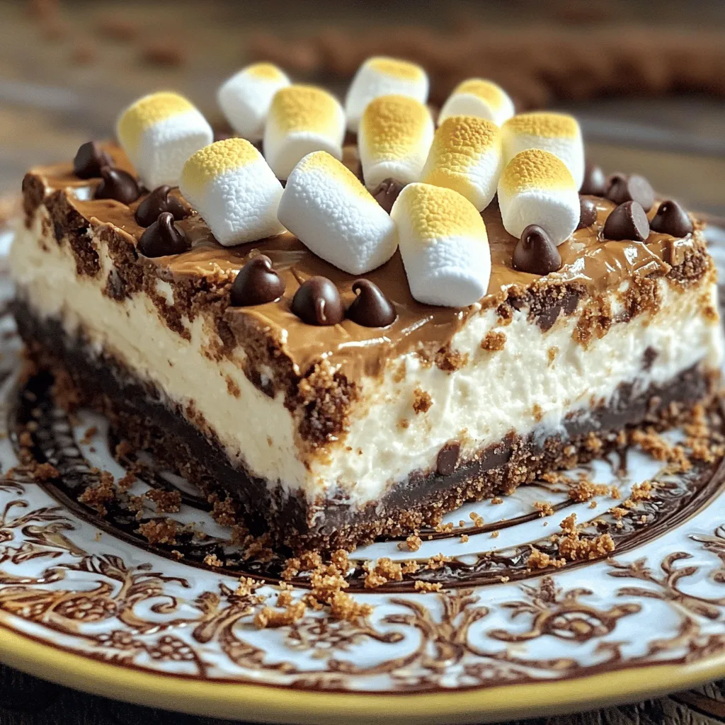 No-Bake S’mores Cheesecake Bars Simple and Tasty Delight