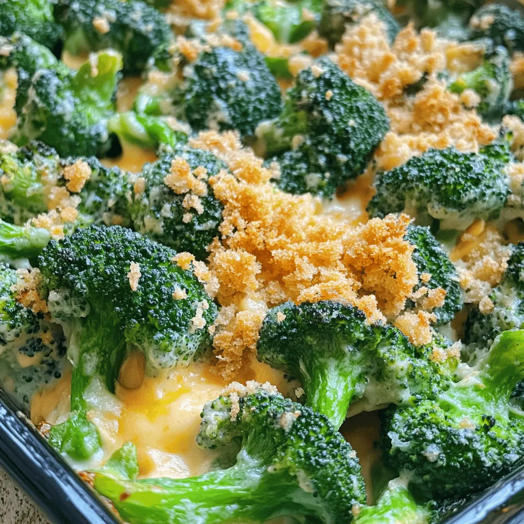 To make a great Amish broccoli bake, you need key ingredients. The main star is fresh broccoli florets, about four cups. This gives the dish its green color and crunch. You will also need one cup of shredded cheddar cheese. This cheese adds a creamy, rich flavor.