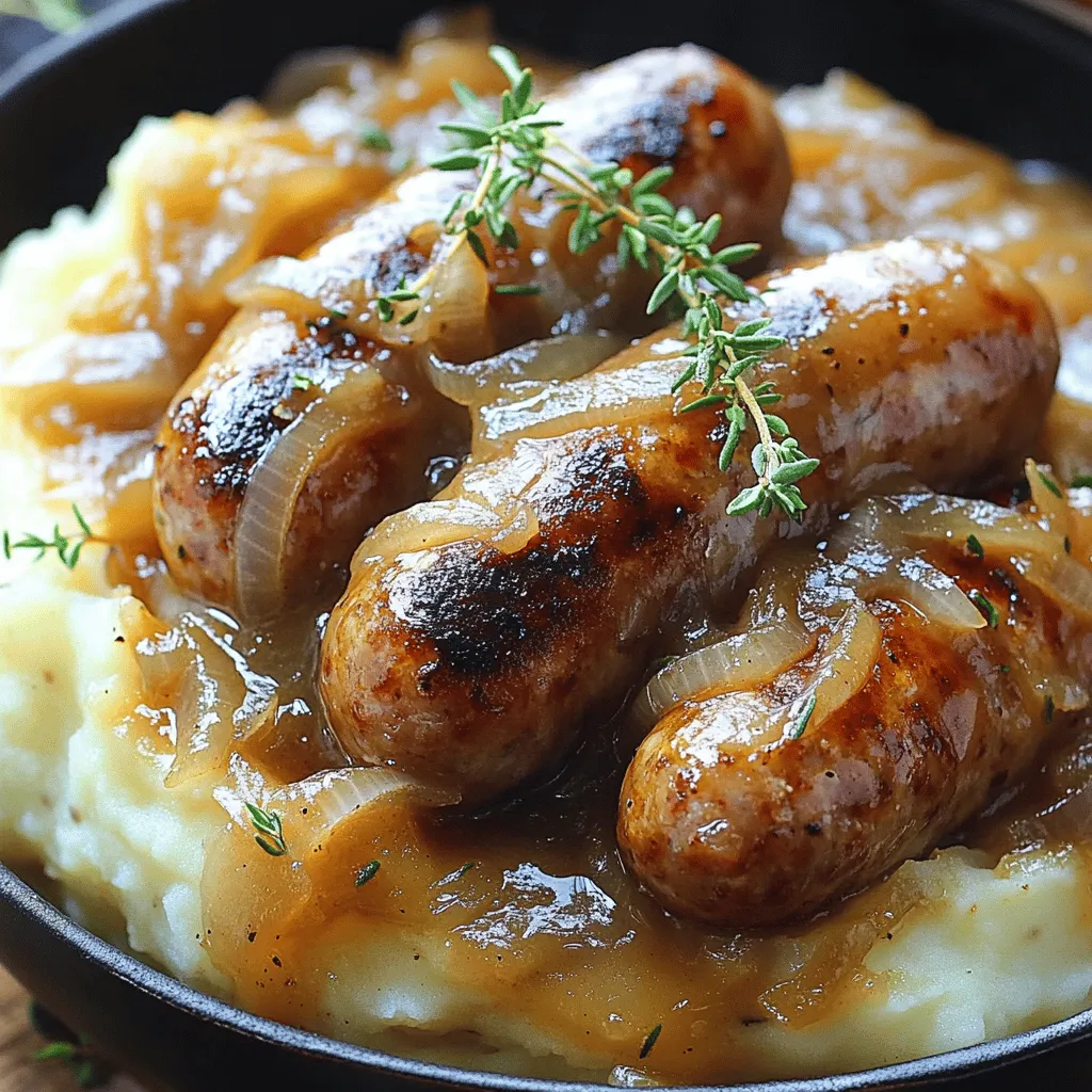 Satisfying Bangers and Mash with Onion Gravy Recipe
