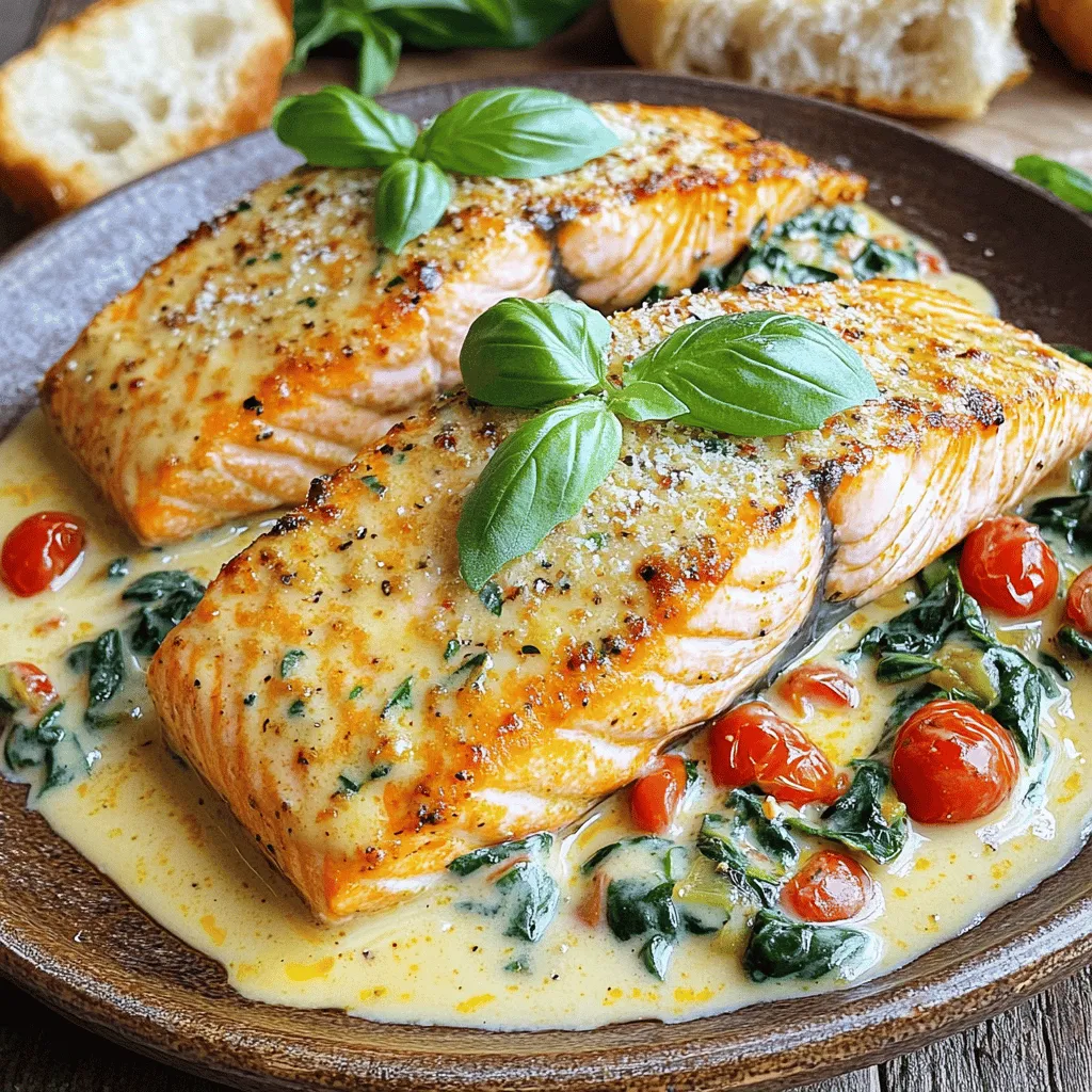 Creamy Tuscan Salmon Rich and Flavorful Dish
