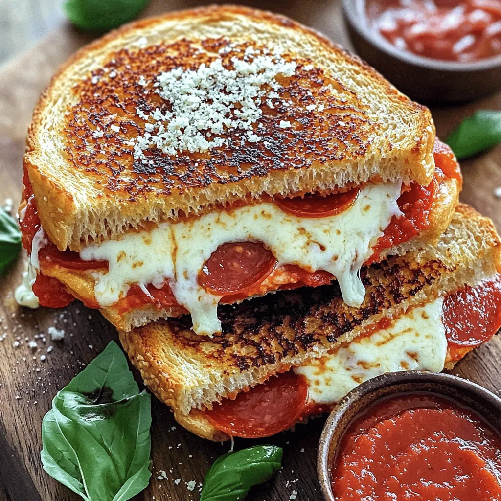 To make the best homemade pizza grilled cheese, you need a few key ingredients. Here is a list of what you will need.