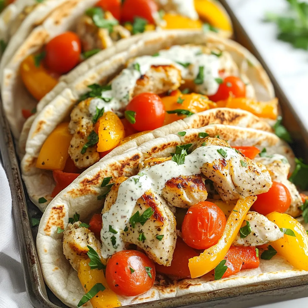 Sheet Pan Chicken Pitas with Herb Ranch Delight