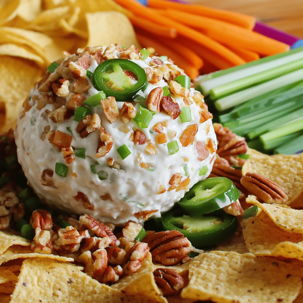 To make a great bacon ranch jalapeno cheeseball, you need simple yet bold ingredients. The star of this recipe is cream cheese. You want it softened for easy mixing. It gives the cheeseball a creamy texture. Next is sharp cheddar cheese. Its strong flavor pairs well with the other ingredients.