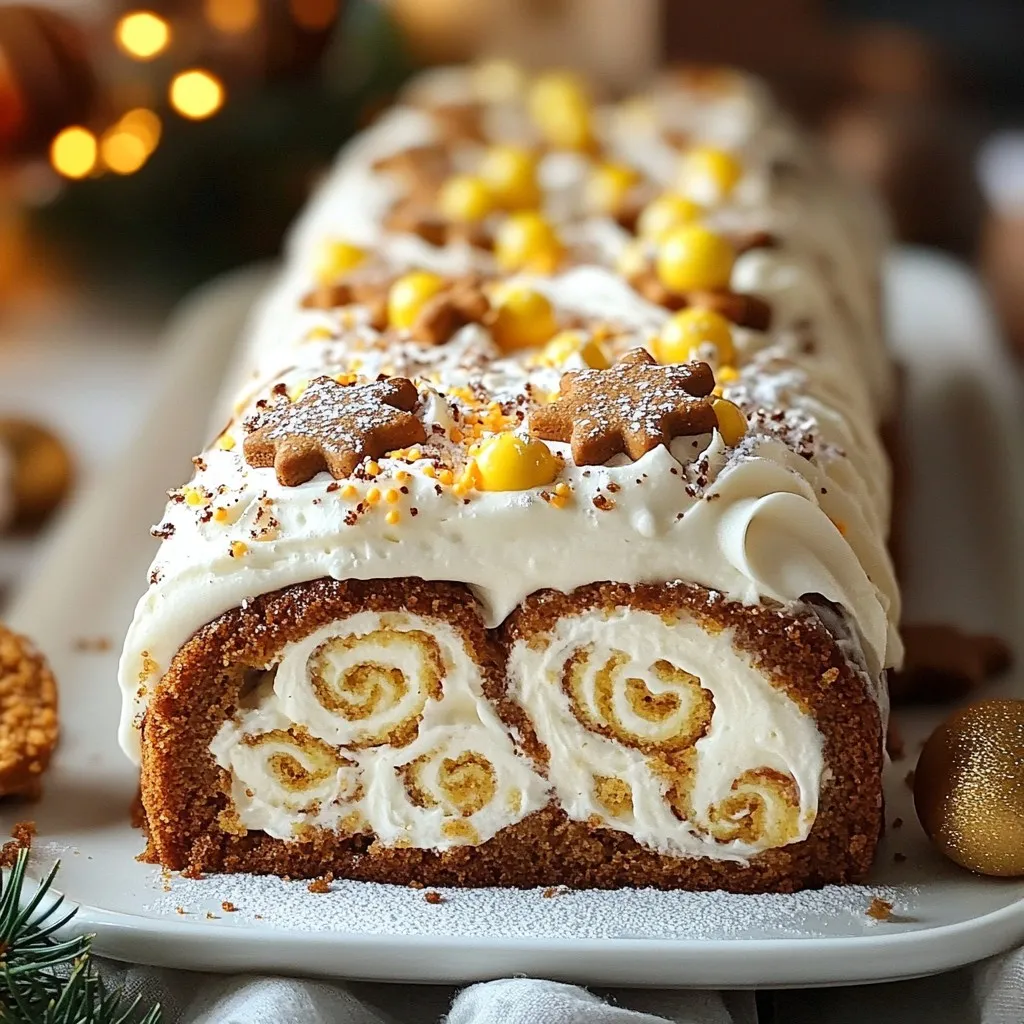 Gingerbread Swiss Cake Roll Delightful Holiday Treat