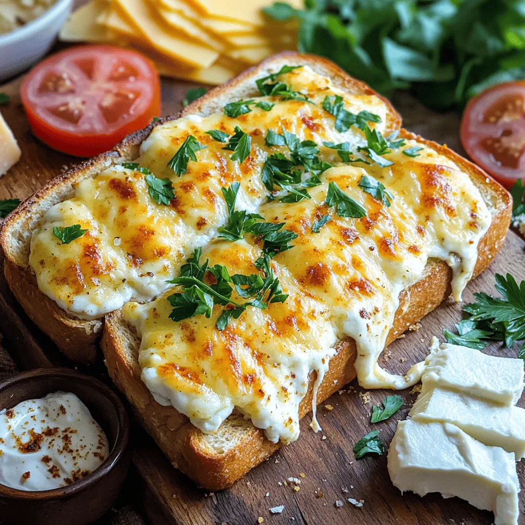 Cheesy Chicken Garlic Bread Sandwich Flavorful Treat