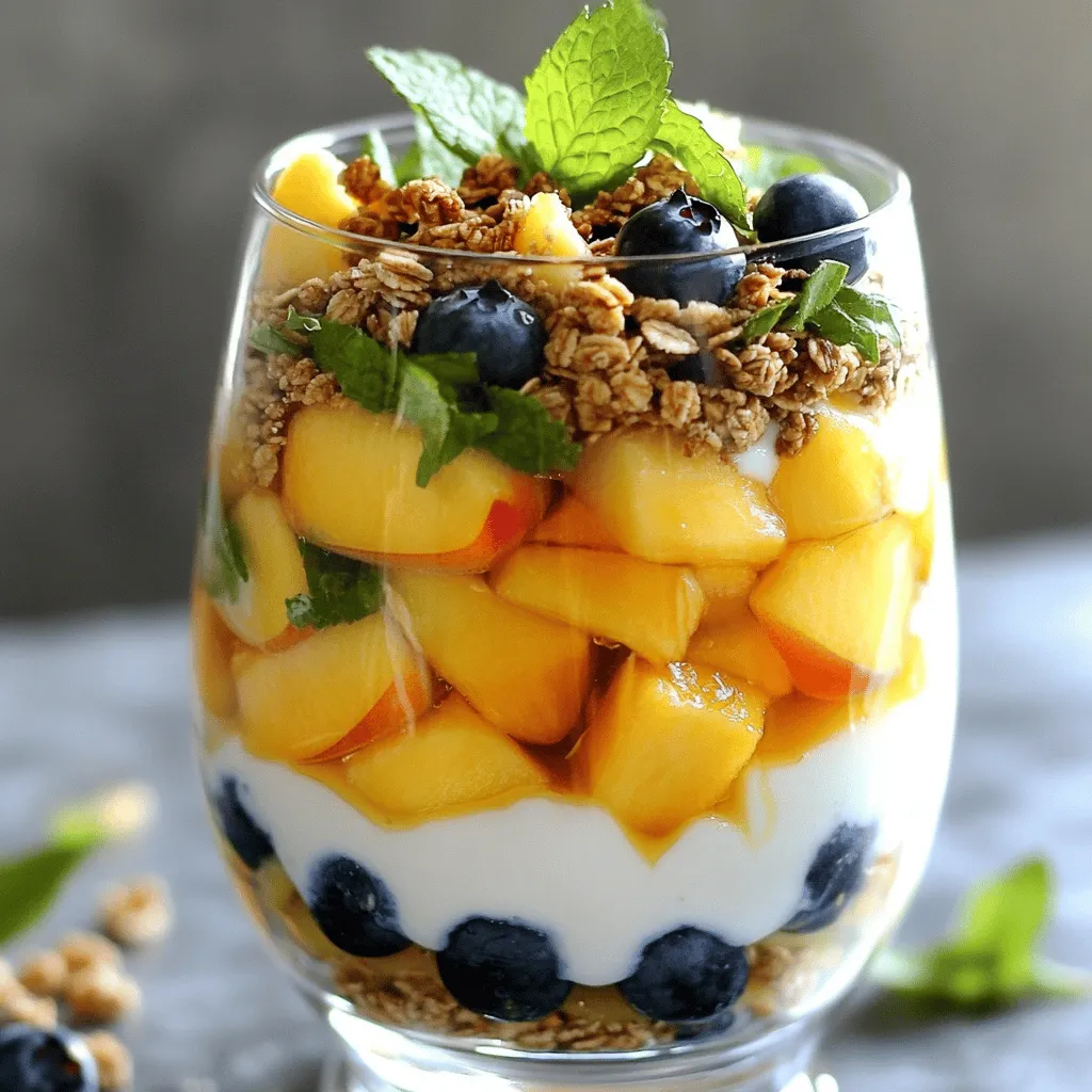 Peach Dessert with Summer Flavor Delightful Treat