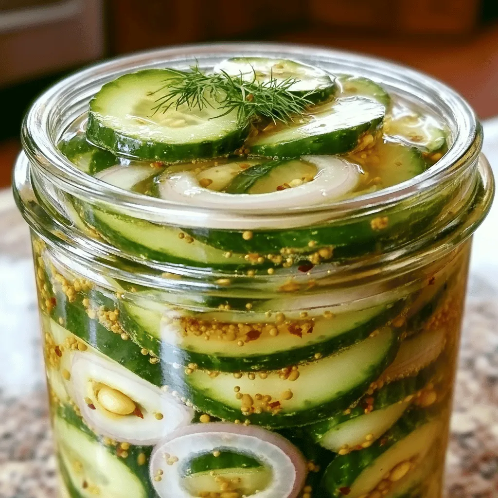 Amish refrigerator pickles are a crunchy, sweet, and tangy treat. They use fresh cucumbers and onions, mixed with a simple brine. The brine has vinegar, sugar, and spices. This mix gives the pickles their unique flavor.
