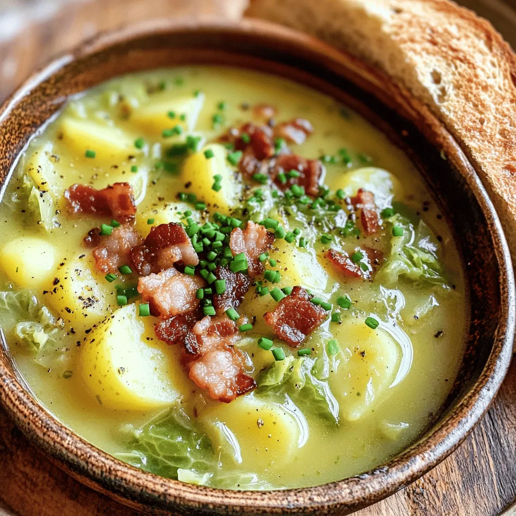 Savory Irish Bacon, Cabbage, and Potato Soup Recipe