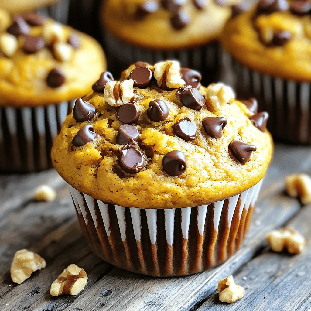 Chocolate Chip Pumpkin Muffins Bakery Style Delight