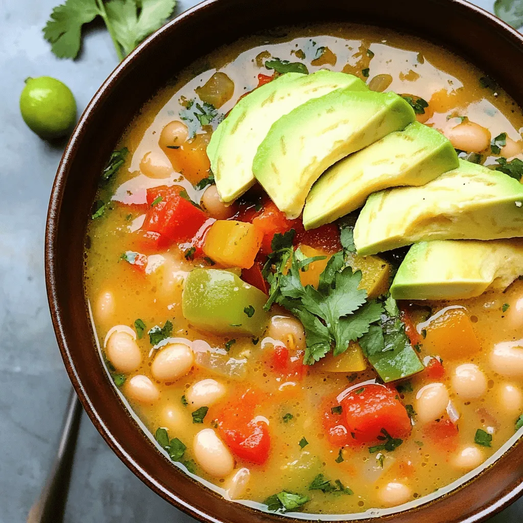 To make Cuban white bean soup, you need some key ingredients. The base of the soup is dried white beans. I like to use great northern or cannellini beans for their creamy texture. You should soak the beans overnight. This softens them and cuts down on cooking time.