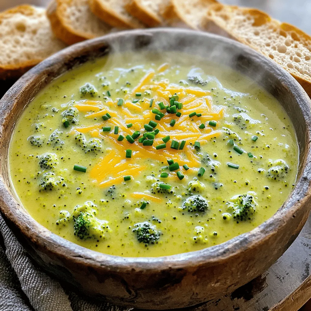 Creamy Broccoli Cheddar Soup Savory and Easy Delight