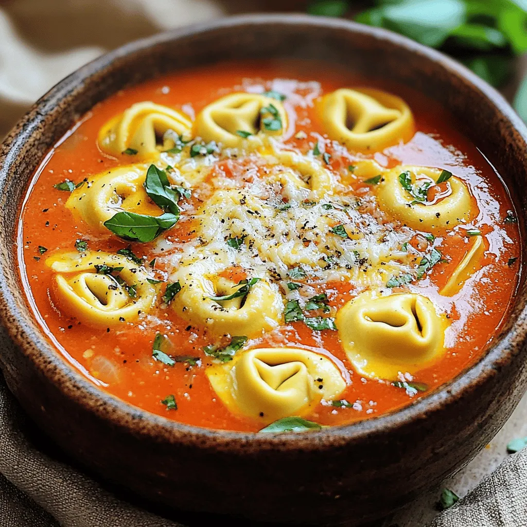 Creamy Tomato Tortellini Soup Simple and Tasty Meal
