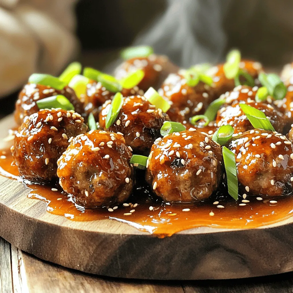 Sticky Honey Garlic Meatballs Tasty Dinner Idea