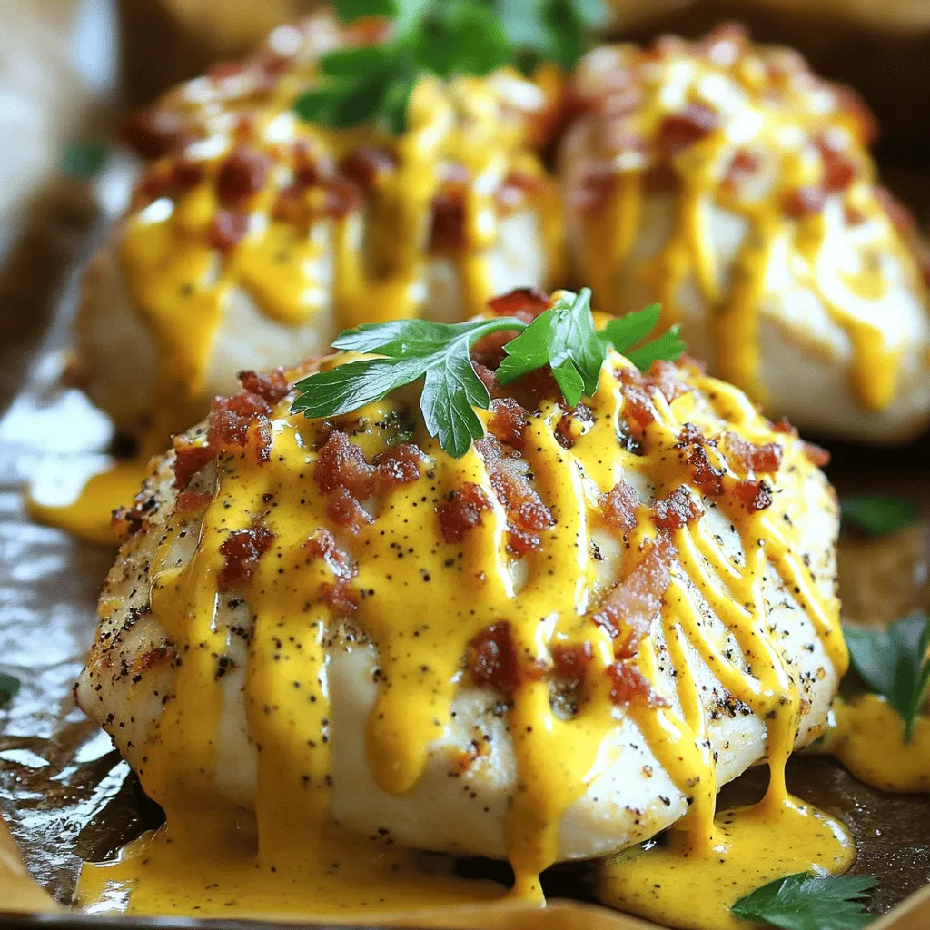Cheesy Bacon Chicken with Mustard Sauce: A Flavorful Delight