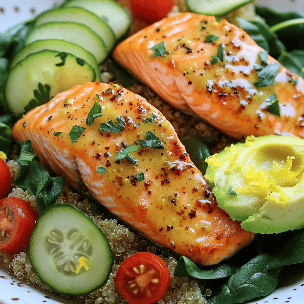 Epic Garlic-Lemon Salmon Power Bowl Healthy Delight
