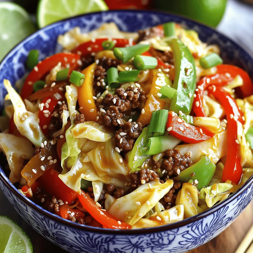 Low-Carb Cabbage and Beef Stir Fry Easy Dinner Fit