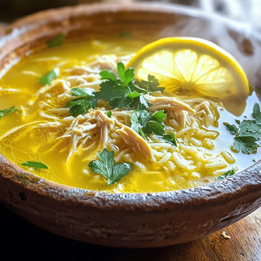 The key ingredients for this recipe create a bright and tasty soup. You need olive oil, onion, garlic, carrot, and celery. These vegetables build a solid base for flavor. Dried thyme, turmeric, and black pepper add warmth and depth. Chicken broth brings everything together, making it hearty.