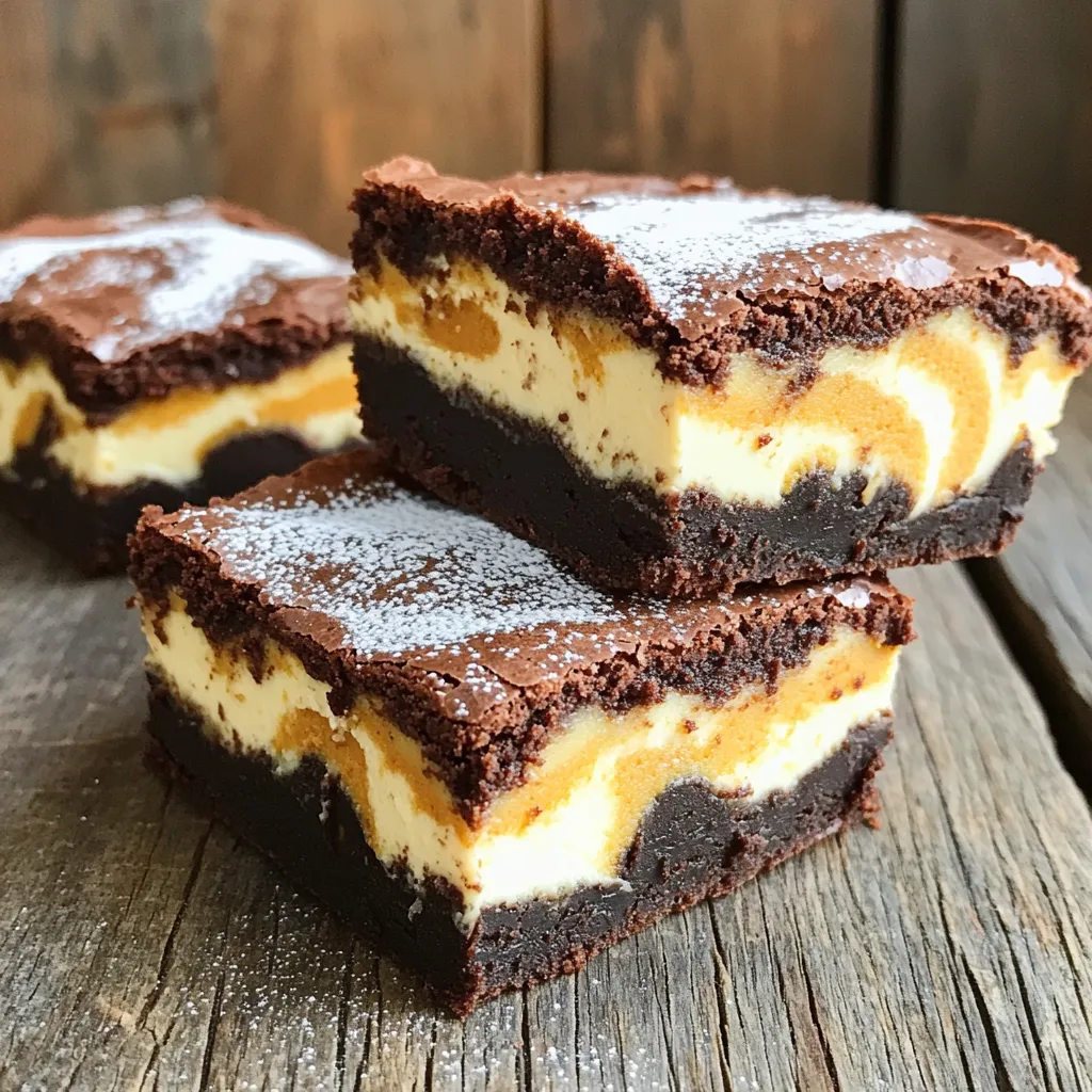 Pumpkin Cream Cheese Swirl Brownies Delightful Treat