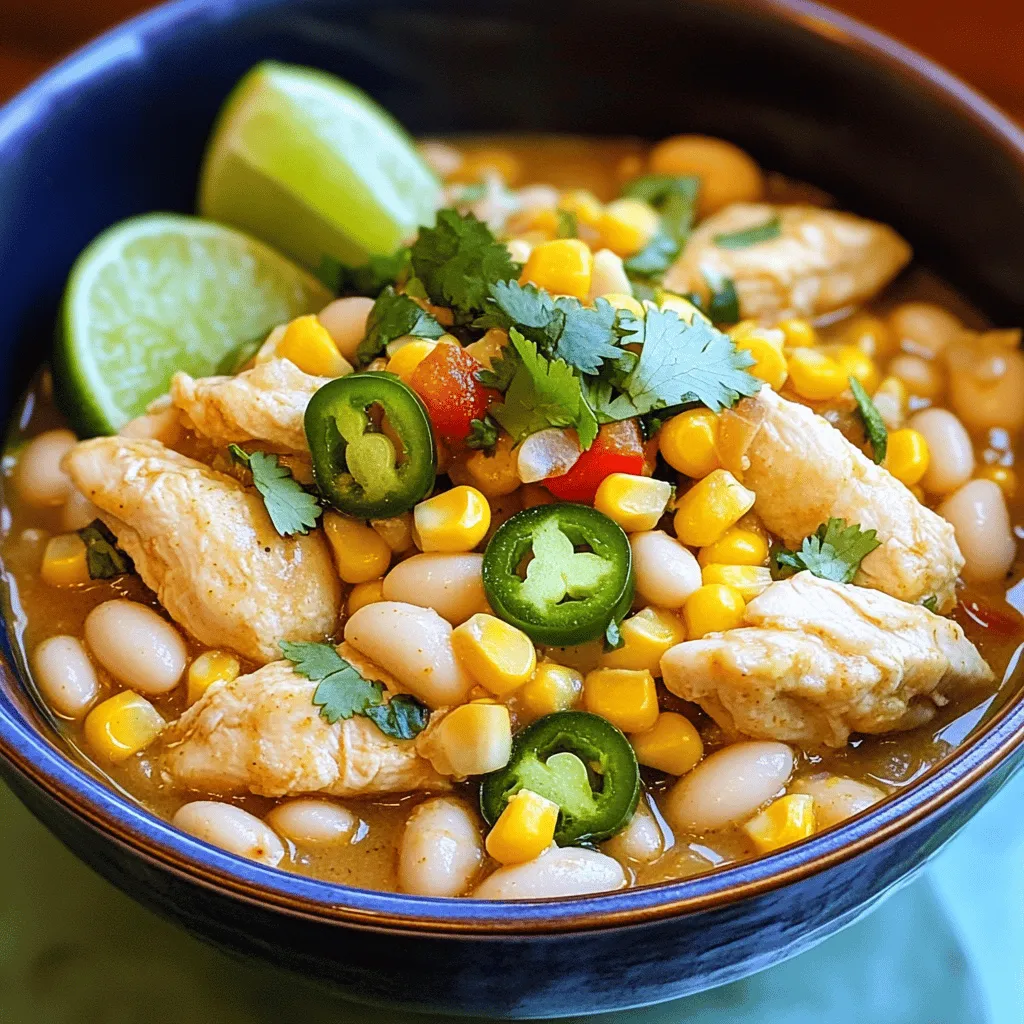 To make Mexican street corn white chicken chili, you need fresh ingredients and pantry staples. This dish bursts with flavor and comfort.