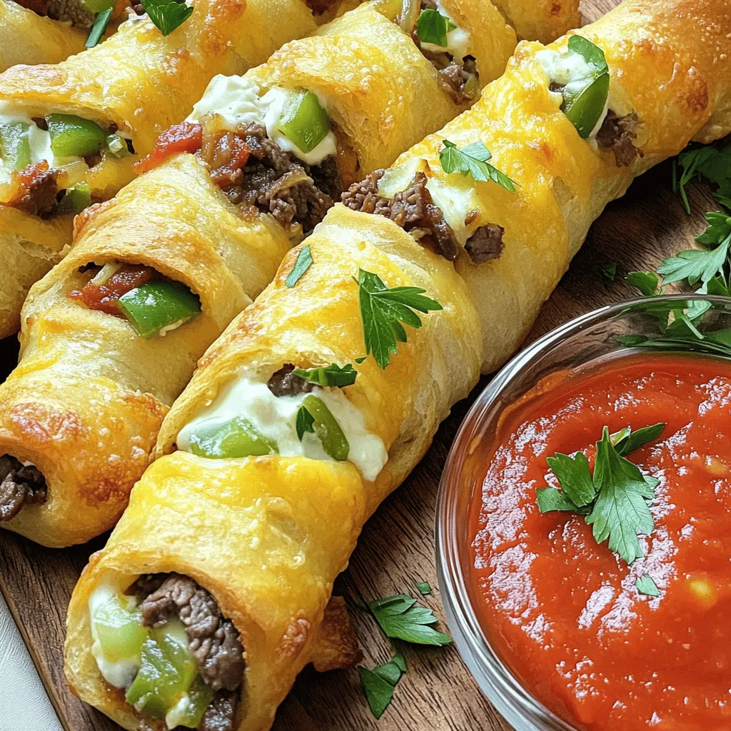 Philly Cheesesteak Stuffed Cheesy Breadsticks Delight