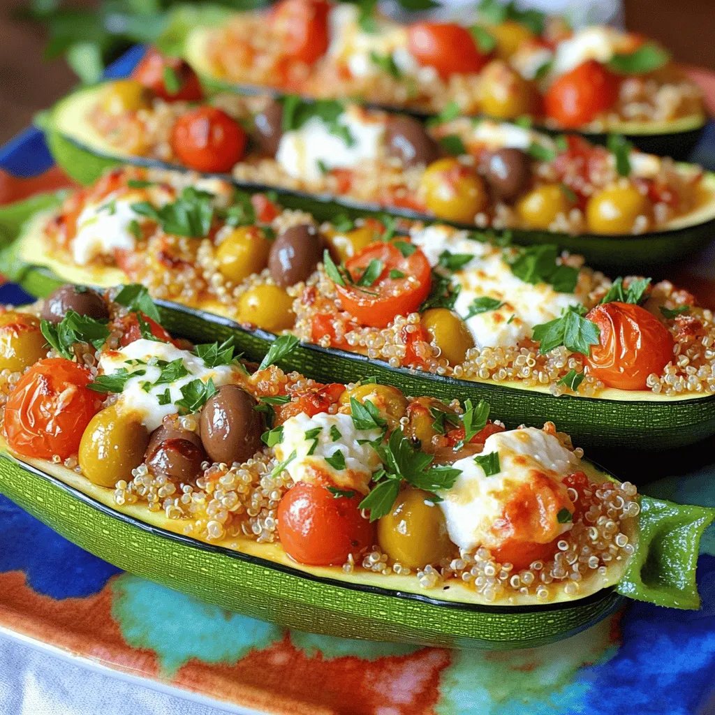 Stuffed Zucchini Boats Flavorful and Healthy Recipe