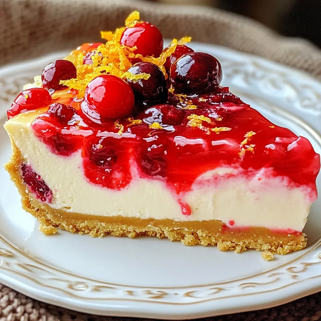 Christmas Cranberry Cheesecake Festive Holiday Delight
