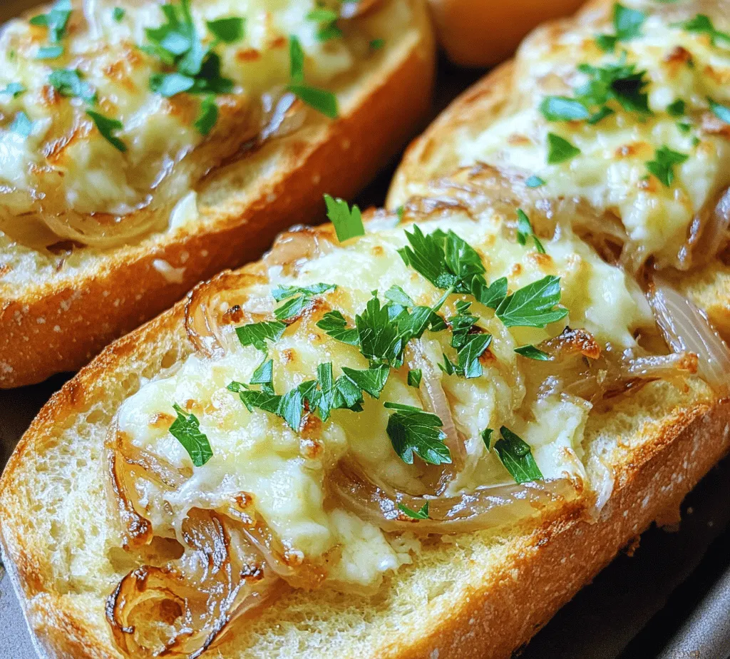 French Onion Garlic Bread is a delightful twist on traditional garlic bread, combining the rich, savory flavors of caramelized onions with the aromatic punch of garlic, all enveloped in gooey, melted cheese. This dish is a comfort food lover