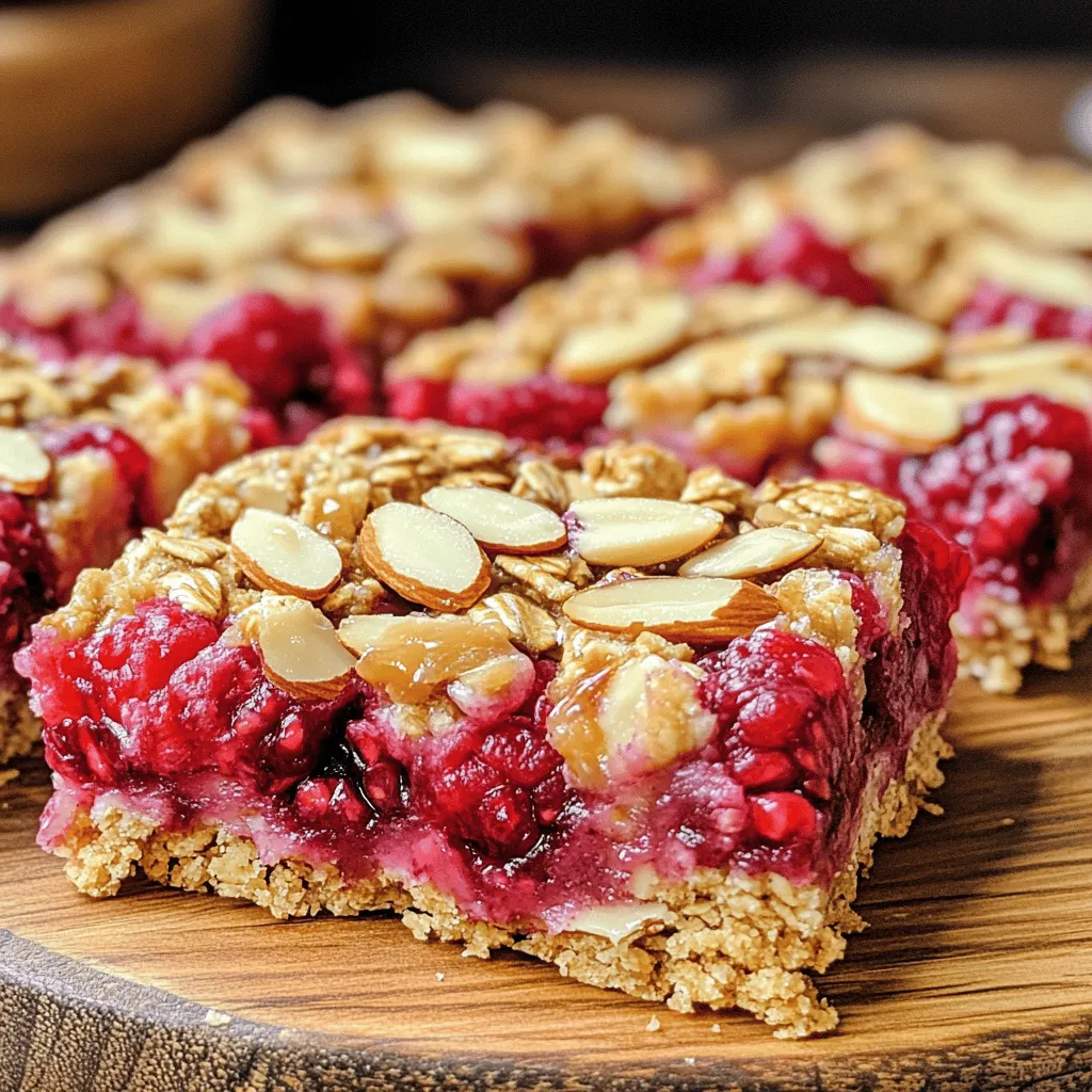 Raspberry Almond Oat Bars Healthy and Tasty Snack