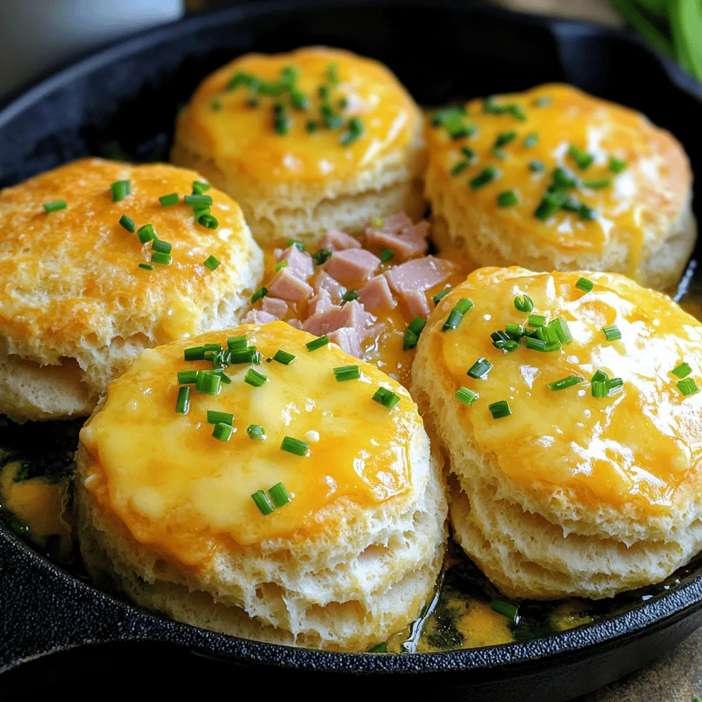 Ham and Cheese Butter Swim Biscuits Simple and Tasty