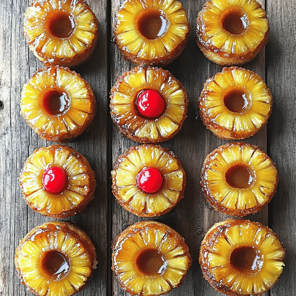 Mini Pineapple Upside Down Cakes Delightful Treats