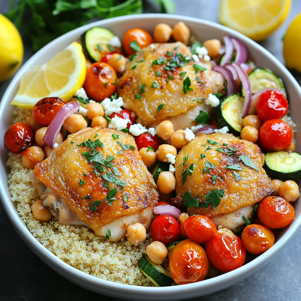 Mediterranean Chicken Bowls Sheet Pan Delight