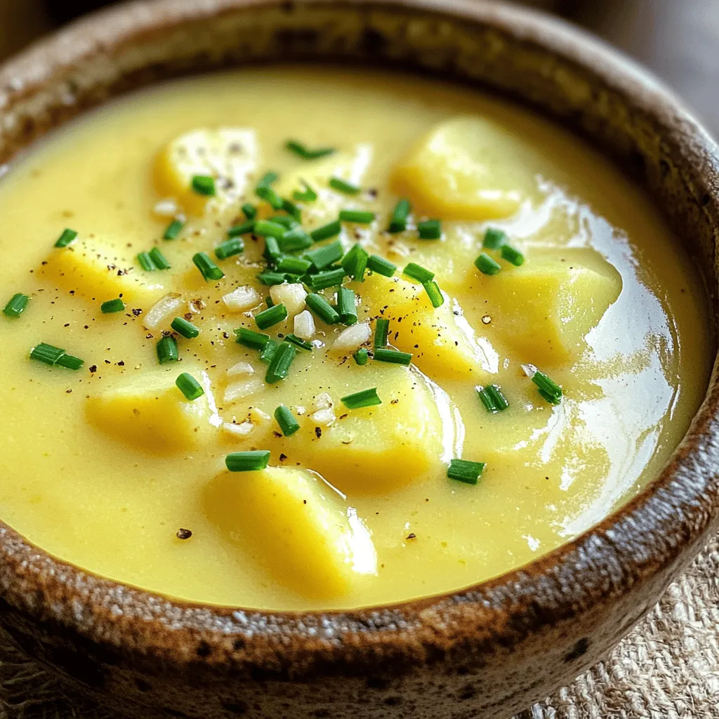 Potato Garlic Soup Comforting and Hearty Recipe