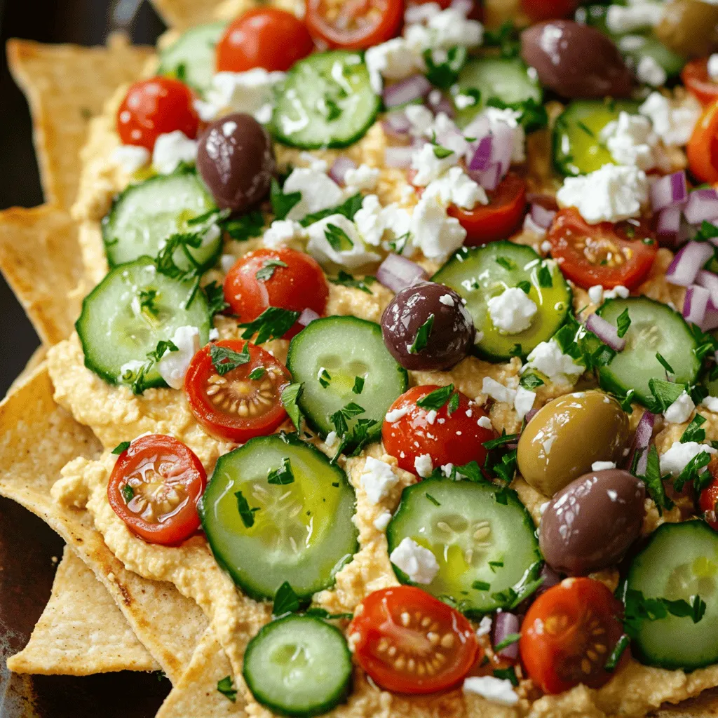 Mediterranean Hummus Nachos Flavorful and Fun Treat