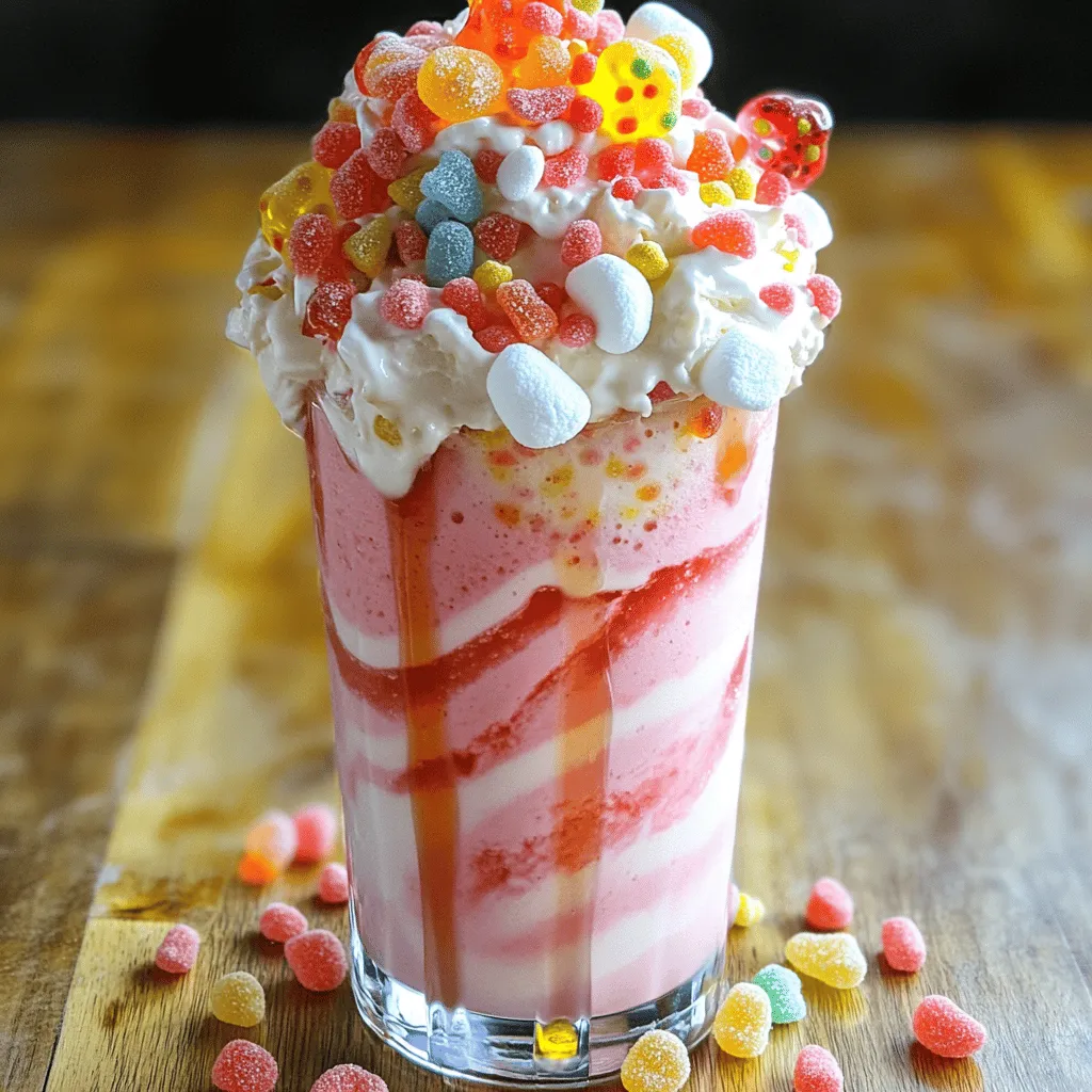 Decadent Pink Candy Freakshakes: A Sweet Indulgence for Any Occasion