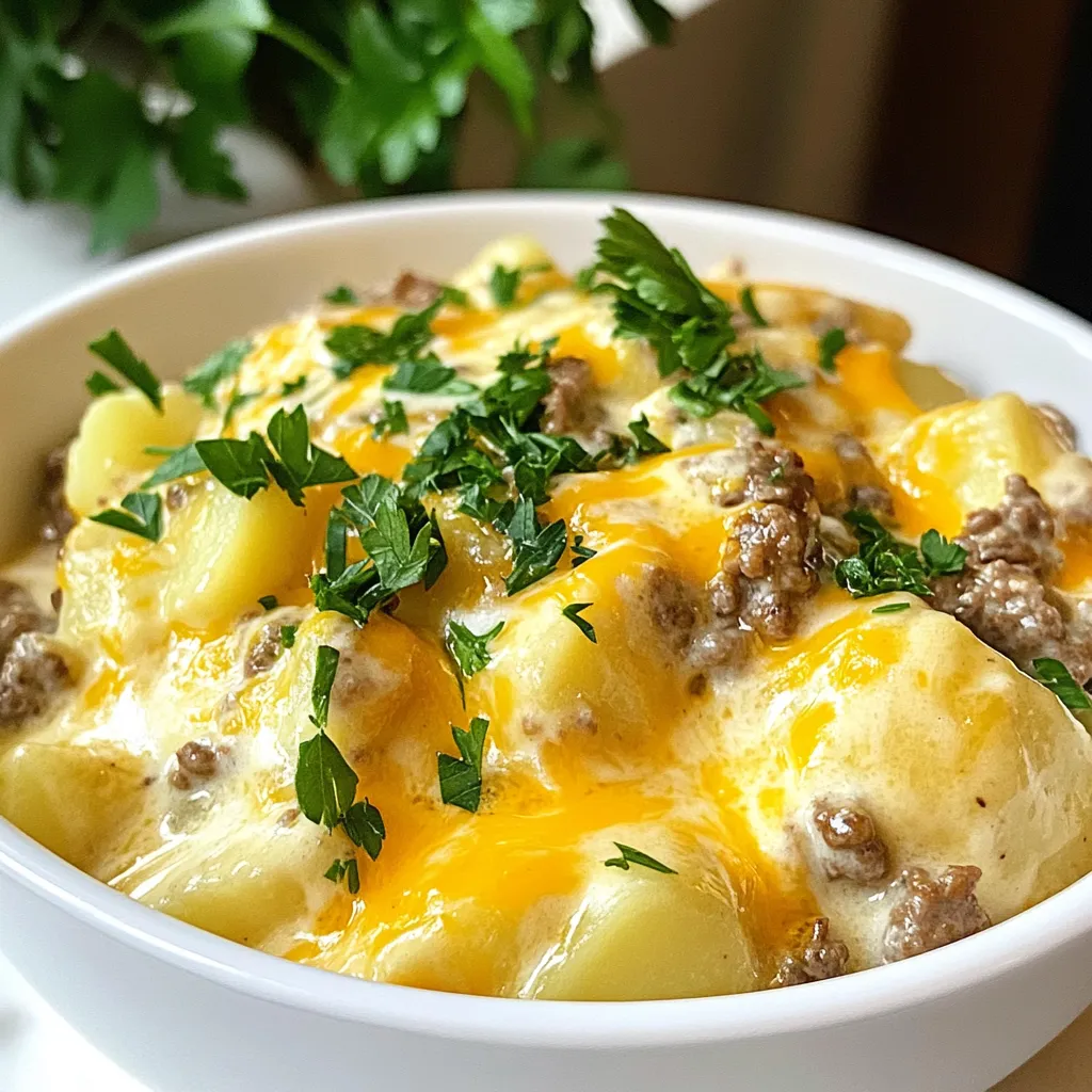 Creamy Meat and Potato Skillet Quick Comfort Meal
